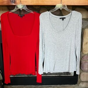 Never Worn: INC  International Concepts , long sleeve Scoop Neck Shirt